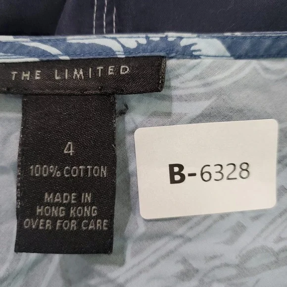 VINTAGE The Limited Women Skirt 4 Blue‎ Floral Paisley A Line 90s - Picture 7 of 8